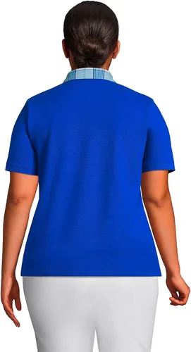 Vista 2 de Lands' End camisa polo de manga corta de algodón para mujer