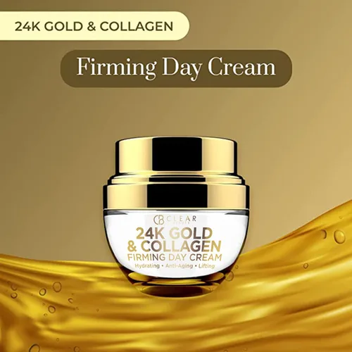 Vista 7 de Clear Beauty Hidratante facial diario de oro de 24 quilates y colágeno, probado por dermatólogos, reduce las líneas finas, antienvejecimiento