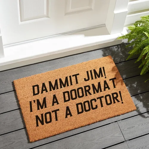 Vista 2 de Funny Dammit Jim I'm a Doormat Not a Doctor - Tapete decorativo para el porche delantero, para la entrada al aire libre, personalizado, resistente