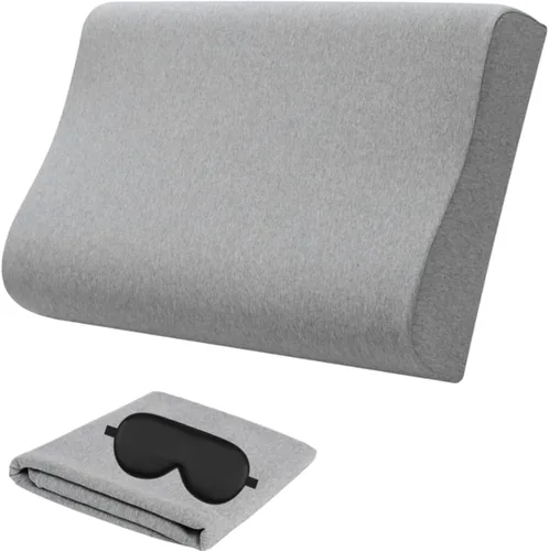 Vista 5 de Funda de almohada para almohada de cuello de espuma viscoelástica, funda de almohada de algodón suave con cremallera, protector de almohada