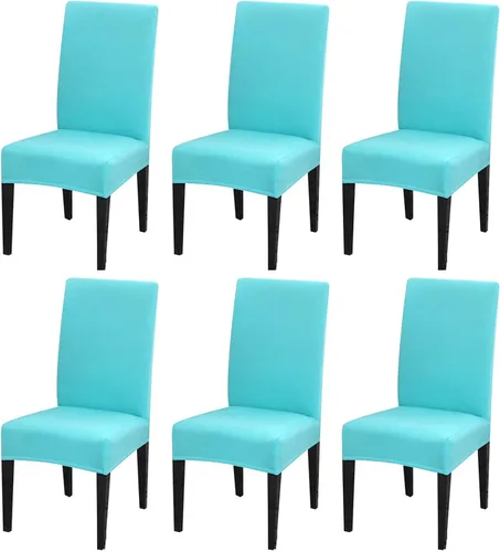 Vista 39 de Dimatic Paquete de 2 fundas elásticas de licra para sillas de comedor, extraíbles y lavables, fundas protectoras para sillas de comedor, cocina