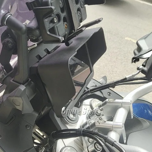 Vista 2 de Nuevos accesorios de motocicleta instrumento valla visera cubierta protectora negro para CFMOTO 800 MT 800MT 800mt cubierta de instrumento 2021 2022