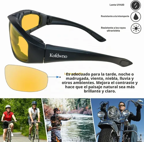 Vista 3 de Día y noche conducción motocicleta montar gafas gafas gafas de motocross