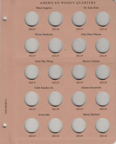 Vista 3 de Dansco Álbum de monedas de cuarto de mujer estadounidense 2022-2025#7141 Mujeres americanas con funda
