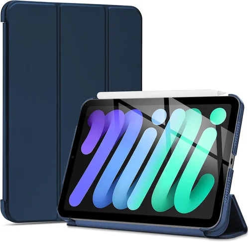 Vista 22 de ProCase Funda inteligente para iPad mini 7 A17 Pro 2024/iPad Mini 6 2021 8.3 pulgadas iPad mini 7ª/6ª generación, cubierta trasera dura para iPad