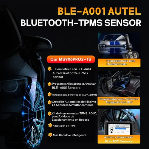 Vista 4 de Autel MaxiSYS MS906 PRO2-TS OBD2 escáner TPMS completo herramienta de diagnóstico de codificación full vehicle systems 36+ service functions Auto