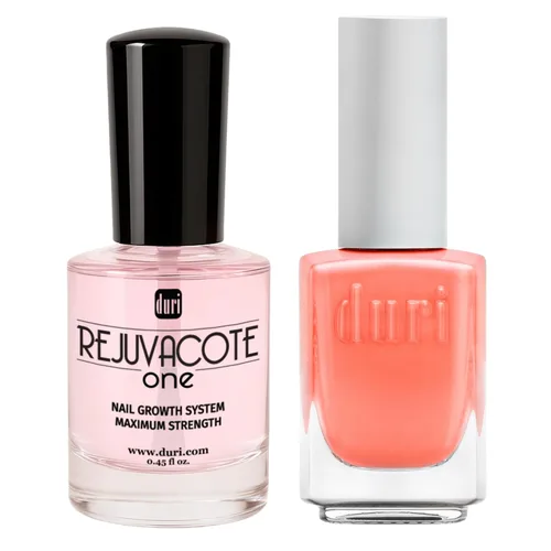 Vista 6 de Duri Rejuvacote - 1 sistema de crecimiento de uñas + paquete de esmalte de uñas 791 Berry Margarita Neon Purple – Fortalecedor de uñas y dúo