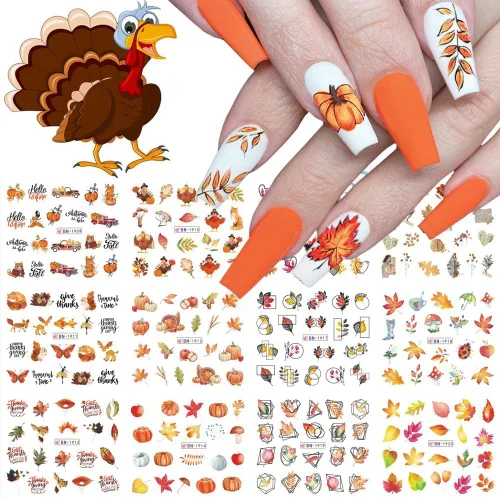 Vista 9 de 5 hojas de calcomanías de arte de uñas de mariposa, 3D coloridas mariposas, suministros de arte de uñas, mariposas, flores, calcomanías Con