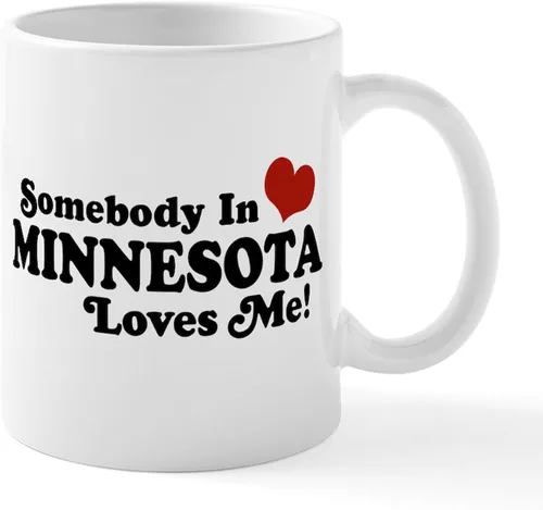 Vista 9 de CafePress Loves Me In Minnesota Taza de café de cerámica de 11 oz (11.0 fl oz)