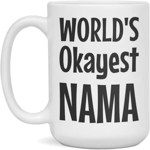 Vista 3 de Coffee Mug for Nama - World's Okayest Nama, 11-Ounce White