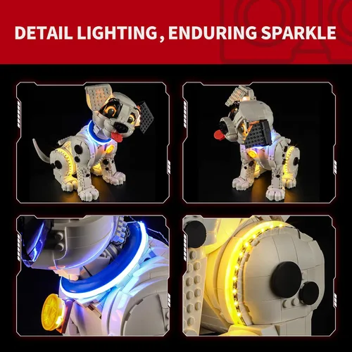 Vista 3 de BRIKSMAX Kit de luces 2.0 para cachorros Lego-101 Dálmatas – Innovadora iluminación LED compatible con Lego Disney 43269 – Juego de Lego no incluido