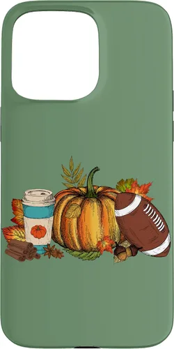 Vista 31 de Fall Football Pumpkin Coffee Latte Case for iPhone 17