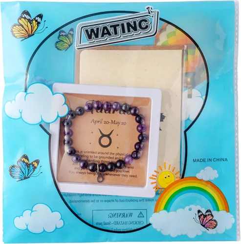 Vista 7 de WATINC Pulseras de constelación del zodiaco Leo Virgo Libra, Sagitario, Escorpio, Capricornio, Acuario, Piscis, Aries, Tauro, Géminis, cáncer