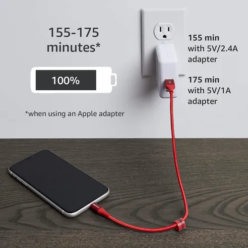Vista 5 de Amazon Basics - Cable Lightning de nailon trenzado doble a USB, colección avanzada, cargador para iPhone certificado MFi
