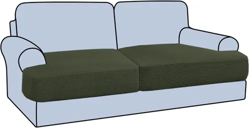Vista 51 de H.VERSAILTEX Funda elástica para sillón con cojín en forma de T, fundas de cojín en T para sillón y sofá de sala de estar, funda para sofá, funda