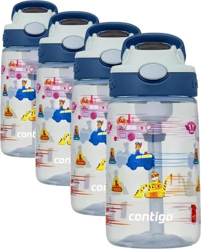 Vista 25 de Contigo Aubrey - Botella de agua para niños, paquete de 2, 20 onzas, azalea/jade y frambuesa azul. Azalea, tapa a prueba de derrames, apta