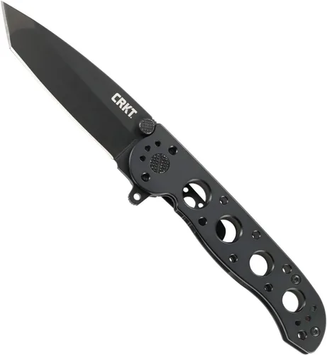Vista 9 de CRKT Cuchillo plegable M16-02DB con cerradura de cerrojo: hoja de borde liso D2, mango de aluminio, clip de bolsillo reversible, M16-02DB