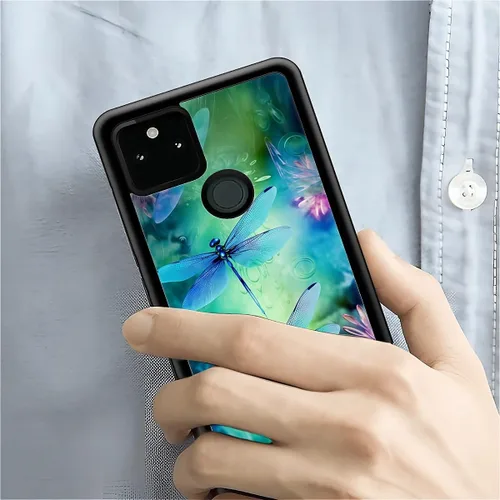 Vista 1174 de Compatible con Google Pixel 4A 5G Mobile Case Creative Acrylic Panel trasero Silicona Protección Grip especialmente diseñado para Google Pixel 4A 5G