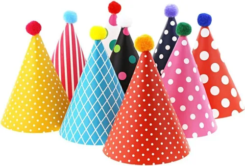 Vista 10 de Vesil Mini sombreros de fiesta para niños, 12 sombreros de cumpleaños de estilo de animales de peluche, decoración de mesa de bosque, tapas de Diy