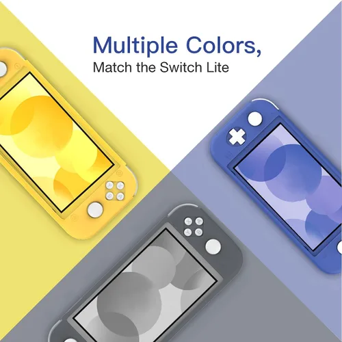Vista 7 de MoKo Funda protectora para Switch Lite, funda de silicona, antiarañazos, absorción de golpes, antideslizante, color azul