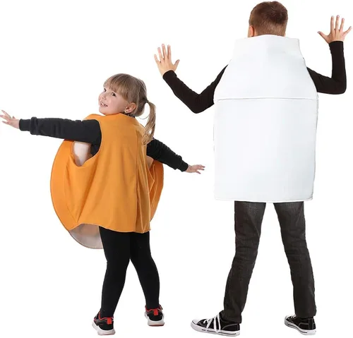 Vista 2 de EraSpooky Disfraz de Halloween de galletas y leche para niños pequeños
