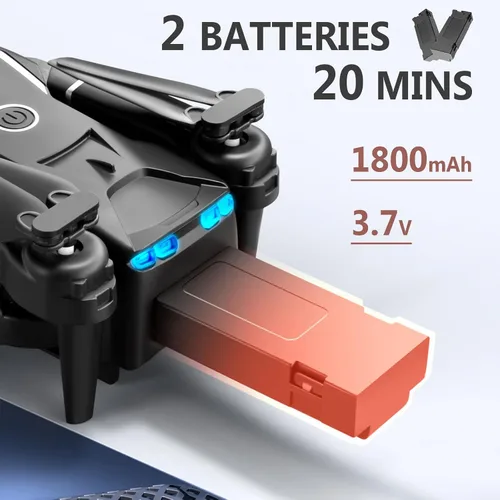 Vista 2 de FLYVISTA Mini dron genial con cámara para niños, adultos principiantes, cámara FPV 1080P dron de control remoto para niños con 3 baterías, despegue