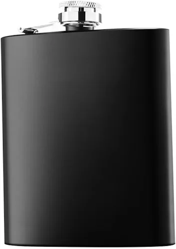 Vista 6 de beicemania® Frascos de acero inoxidable de 12oz para licor para hombre, color negro