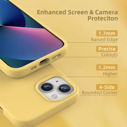 Vista 70 de Funda de silicona líquida compatible con iPhone 12 Pro Max 6.7 pulgadas, funda de gel de protección completa con forro de microfibra, funda