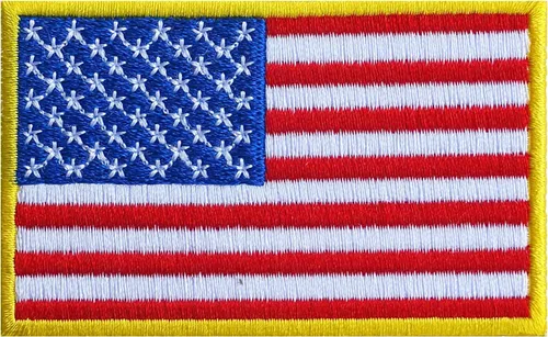 Vista 2 de [Extra grande] Parche bordado de bandera de Estados Unidos de Estados Unidos de Estados Unidos de América, aplique para planchar con apliques