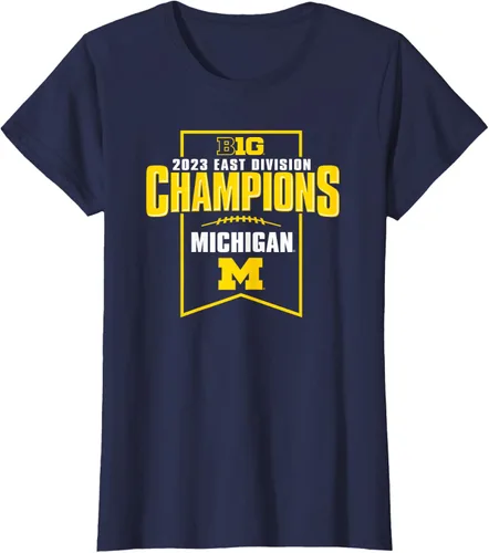 Vista 3 de Camiseta de la División 2023 de los Michigan Wolverines Big Ten Champions, Azul