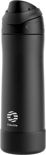 Vista 12 de FJbottle Botella de agua aislada de acero inoxidable, 24 onzas, sin popote, botella de agua deportiva a prueba de fugas con asa ajustable para Azul