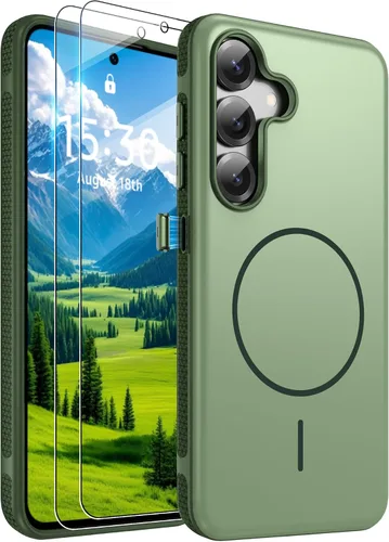 Vista 165 de Jshru Funda para Samsung Galaxy S26 Plus/Galaxy S25 Plus: para Galaxy S24 Plus [compatible con Magsafe] [2 protectores de pantalla HD] cubierta