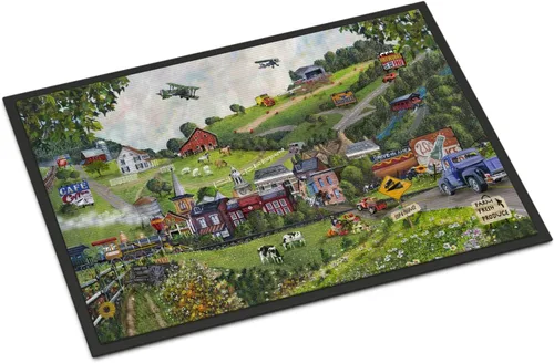 Vista 54 de Caroline's Treasures PTW2009MAT - Felpudo de calabaza y hojas de otoño, 18 x 27 pulgadas, tapete para puerta delantera, interior y exterior