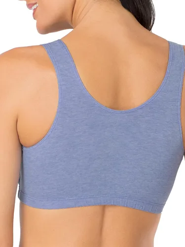 Vista 2 de Fruit of the Loom - Brasier deportivo estilo camiseta para mujer (paquete múltiple)