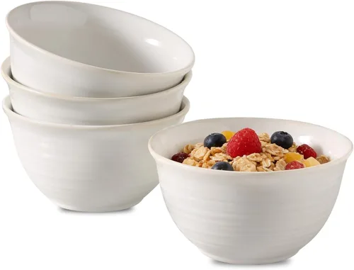Vista 9 de MEKY - Juego de 6 tazones de porcelana para sopa de 20 onzas, tazones de cereales perfectos para pasta, aperitivos, avena, arroz, ensalada y helado