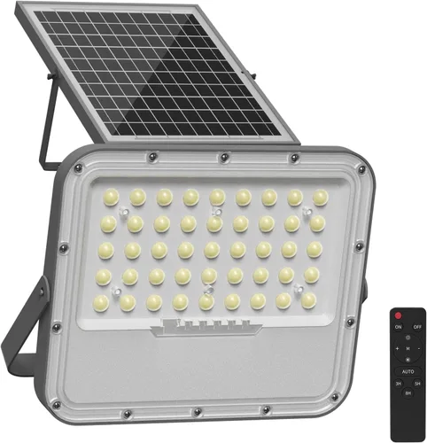 Vista 10 de Luces solares de 200 W para exteriores, luz LED automática de 20000 lm con batería de 20000 mAh, gran angular de 180 ° impermeable exterior