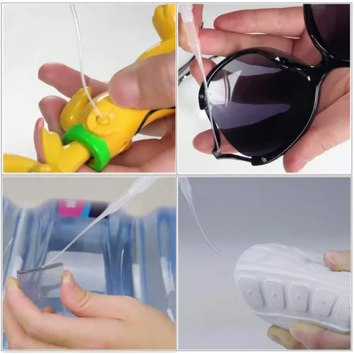 Vista 5 de Puntas de pegamento CA 100 unidades, micropuntas de pegamento de precisión para botellas con boquilla, uso para pasatiempos, manualidades