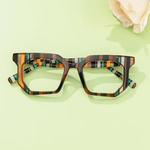 Vista 6 de VOOGLAM Gafas de bloqueo de luz azul rectángulo con estilo para mujeres anti fatiga ocular UV Abetzi