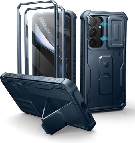 Vista 76 de Dexnor Funda para Samsung Galaxy S24 con Cubierta Deslizante Integrada para Cámara y Protector de Pantalla y Soporte, Funda Resistente a los Golpes
