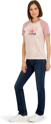 Vista 4 de Spyder Camiseta de manga corta con estampado floral de aventura para mujer Rubor melocotón