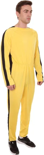 Vista 6 de Traje negro y amarillo de la celebridad de las artes marciales de la muerte de los hombres adultos HC-1147
