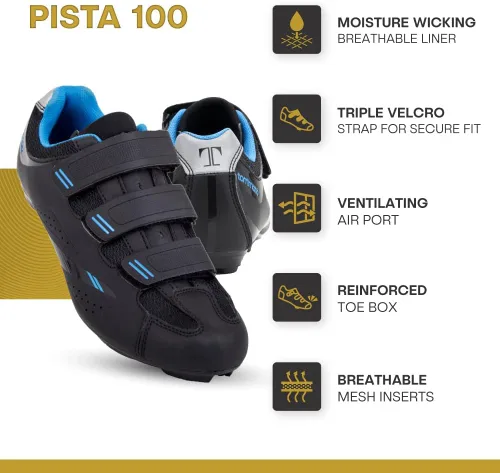 Vista 2 de Tommaso Pista SPD & Peloton Shoes for Women2 in 1Fit for Peloton, Road Bicycles & Most Indoor BikesInstall Your Own Delta or SPD Cleats Essential