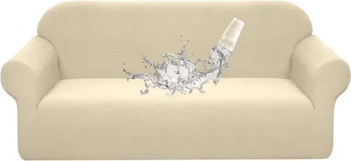Vista 21 de Granbest Funda de Sofá Premium Repelente al Agua de Alta Elasticidad Funda Deslizable para Sofá de Tela Súper Suave (Beige, Grande)