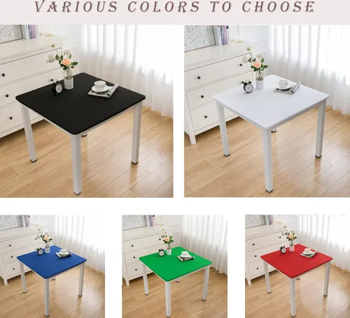 Vista 7 de Wolkemer Mantel Cuadrado Ajustado de Spandex Elástico Rojo Cubierta para Mesa de Cóctel con Borde Elástico Cobertor de Mesa para Comedor Boda Fiesta