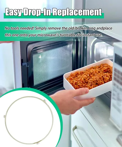 Vista 6 de 00641855 Soporte de bandeja giratoria para microondas con anillo de rueda de rodillo compatible con microondas BoschGaggenauThermador - Reemplaza