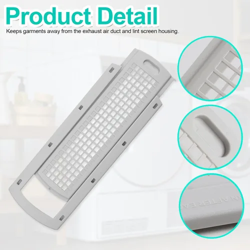 Vista 3 de WE22X35337 - Cubierta de rejilla para lavadora y secadora, compatible con GE, secadora Hotpoint, compatible con GE & Hotpoint Dryer Reemplazo
