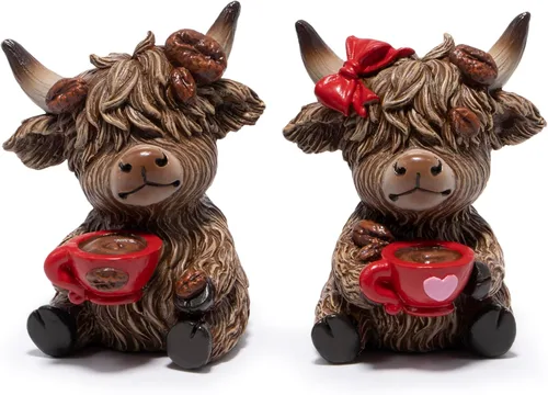 Vista 6 de Hodao Figuras de resina de gnomos de Navidad con sombreros rojos y diseño de copo de nieve, bonita estatua coleccionable para decoración de mesa