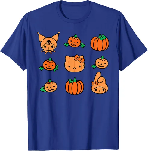 Vista 15 de Camiseta de Halloween Hello Kitty My Melody Kuromi Pumpkins
