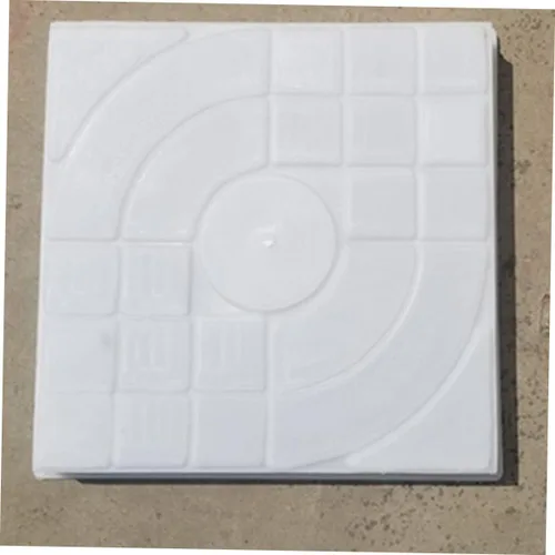 Vista 3 de Molde de piedra de pavimento reutilizable para caminos de jardín de bricolaje, fabricante de piedra escalonada de hormigón blanco para patios