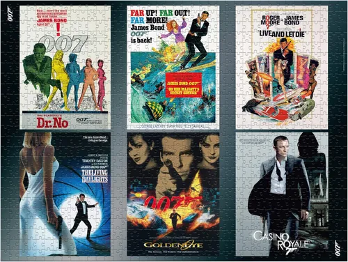 Vista 3 de James Bond - All 6 Bonds - Rompecabezas de 1000 piezas